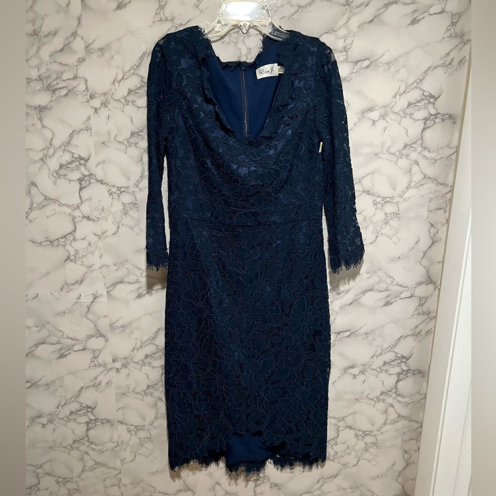 Eliza J Lace Navy Blue Dress